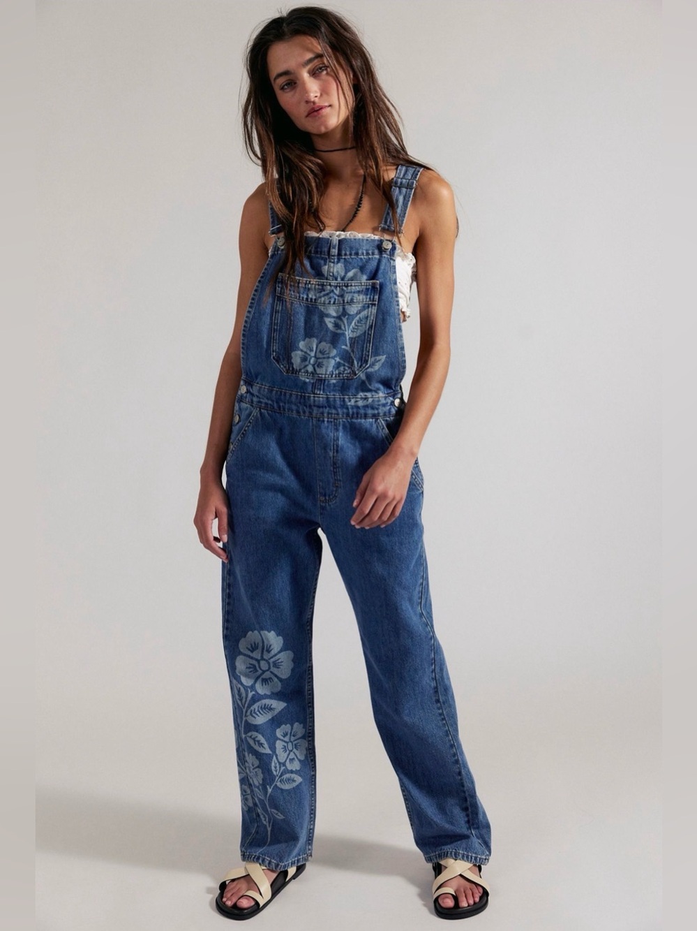 Free People We The Free Ziggy Printed Overalls NWT Size XS